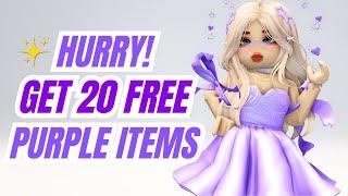 Get EVERY FREE Purple Item on Roblox NOW!