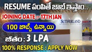 Earn Money Online || Sutherland Work From Home Jobs || Latest free Jobs in telugu || Part time Jobs