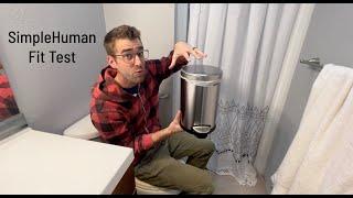  SimpleHuman Bathroom Trash Can - Perfectly sized for toilets and bathrooms