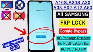 Samsung A02,A03,A10,A12,A20,A30,A50 FRP Bypass Android 11/12 | Google Account Unlock Without PC 2023