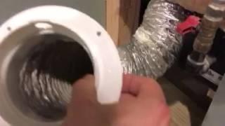 Drywall around laundry dryer/gas connection
