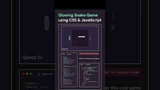Snake Game using CSS & JavaScript #trending #coding #frontendcourse #webdesign #shortvideo #js #css