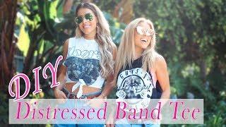 How To DIY Distress Band Tees | Angelique & Laura Reid