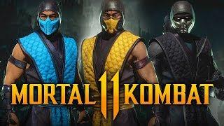 MORTAL KOMBAT 11 - NEW Klassic Arcade Ninja Skin Pack Gameplay w/ ALL Skins! (Kombat Pack DLC)