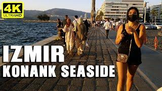 Izmir Konak Seaside Walking tour| July 2021| 4k UHD 60fps