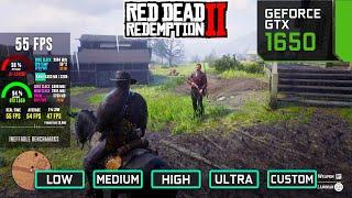 Red Dead Redemption 2: GTX 1650 All Settings + Best Settings Tested at 1080p (2023)