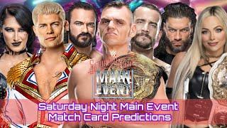 Saturday Night Main Event 2024 Match Card Prediction #viralvideo #wwe #saturdaynight #trending #cena