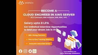 AWS Cloud Course in Bangalore | Amazon Web Services | dridhOn