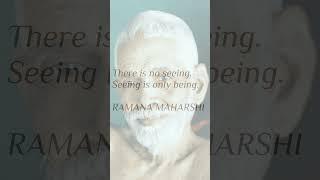 Ramana Maharshi | There is no seeing. Seeing is only being.