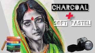 Realistic Portrait Drawing with Charcoal and Soft Pastel Step by Step Tutorial