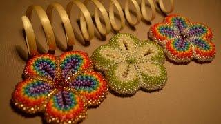 Beaded pendant" rainbow".  Beadwork.  Master class. Part 1 of 2