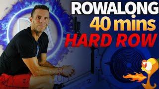40 minute Indoor Rowing Machine Workout - HARD Alternating Row - 10KW5S5
