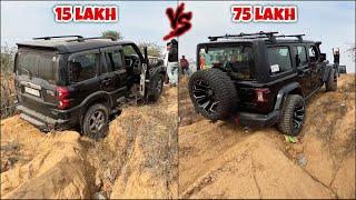 Jeep Wrangler Rubicon vs Mahindra Scorpio S11 | Extreme offroading Testing