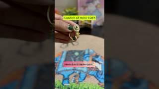 Sundar Nath for padva//ad stone kundan nath#shortvideo#jewellerycraft #diy #shorts#handmade#trending