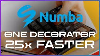 Numba speeds up Python with ONE DECORATOR