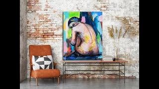 Abstract Figurative Painting in Acrylics / Step by Step / MariArtHome