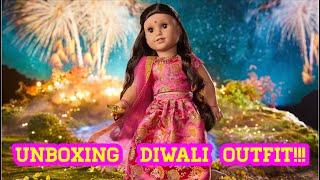 Unboxing Opening Review of AG American Girl Doll Hindu Diwali Festival of Lights Celebration Outfit