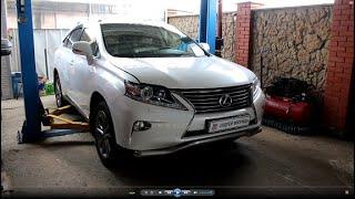 Замена передних тормозных дисков и колодок на Lexus RX 350 Лексус 2012 года