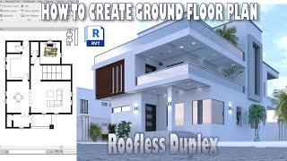 #1A HOW TO CREATE FLOOR PLAN | ROOFLESS DUPLEX | REVIT 2024