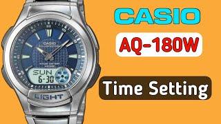 How to set time on Casio AQ-180W