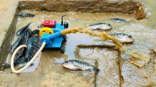 Catch fish using mini water pump | fishing exciting | diy tractor ‪@Mini Fish Creator