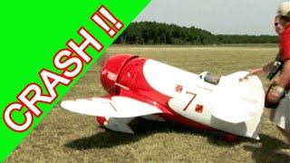 Crash RC Giant Gee Bee - Flight and Terrible end