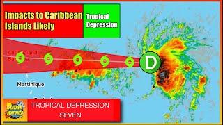 Tropical Depression #7 Forms! Expected to become FIONA Soon… Caribbean Should Stay Aware!