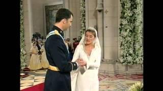 Royal Wedding, Madrid 2004. Prince Felipe and Princess Letizia of Spain. May 22, La Almudena.