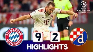 Bayern Munich vs Dinamo Zagreb (9-2) | Highlights & Goals | UEFA Champions League 24/25