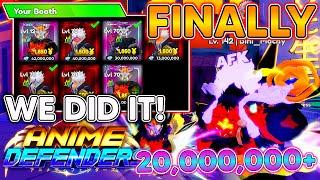 ANIME DEFENDERS! I FINALLY GOT ALMIGHTYSHINY SHADOW DRAGON! EASY 20,000,000 GEMS PROFITS!