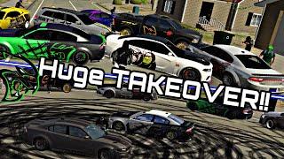 SRT Car Meet turns into HUGE TAKEOVER! In Car parking multiplayer