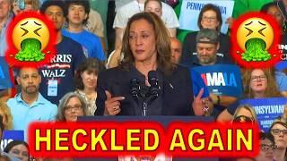 Kamala Harris HECKLED in Pennsylvania and OUT Comes the Slay Queen.....