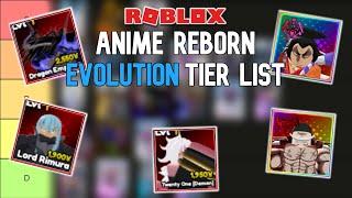 Anime Reborn Evolution Tier List