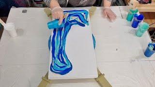 GORGEOUS Beach Colors  Acrylic Pour Painting with TLP  - Abstract Fluid Art