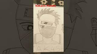 How to make the drawing of Kakashi Hatake with Kunai ##shortsvideo##kt