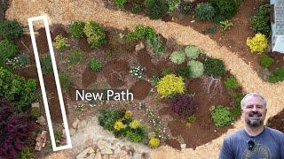 Rainy Day Gardening - New Path and Transplanting