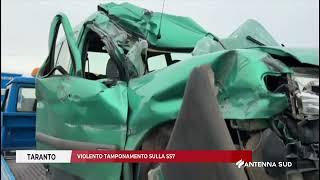 17 GENNAIO 2025   TARANTO   VIOLENTO TAMPONAMENTO SULLA SS7