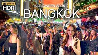  4K HDR |  Halloween Night 2024  Khaosan Road Bangkok Thailand