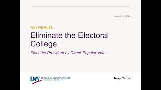 Eliminating the Electoral College