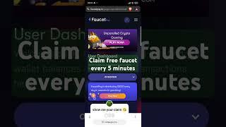 Claim free high paying crypto coin faucet every 5 minutes #faucetpay #bitcoin