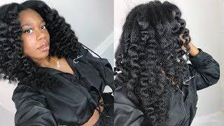 GET READY WITH ME TO GO NO WHERE LOL + VOLUMINOUS WAND CURLS ON NATURAL HAIR