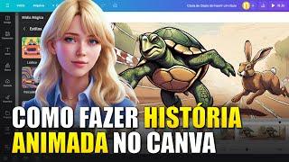 [TUTORIAL] História Animada para CANAL DARK com Narração e Apresentador Virtual no CANVA