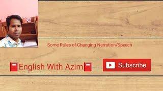 Some rules of changing narration|| English With Azim