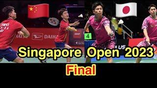 Takuro HOKI / Yugo KOBAYASHI  vs LIANG Wei Keng / WANG Chang | Singapore Open 2023 F highlights