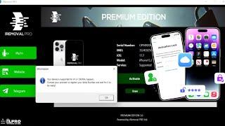 iRemoval PRO Premium Edition 3.0  A12+ iCloud Bypass With Sim Ios:17.7  Iphone XR-14 Plus Supported