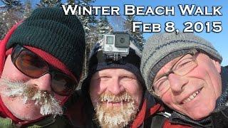 Winter Beach Walk at The Hopewell Rocks