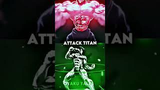 YUJIRO HANMA VS TITANS | WHO IS STRONGEST #youtubeshorts #baki #attackontitan #yujirohanma