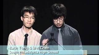 Rep. Donna Edwards awards Wei Chen & Bach Tong, Netroots Nation 2011