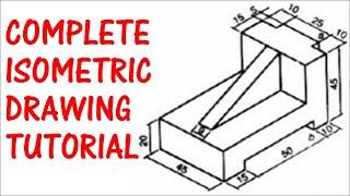 Complete Isometric Drawing Tutorial. Draw Isometric Diagram Like a Pro! Learn Orthographic Drawing