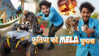 बेटी कुतिया को Mela घुमाया #comedy #dog